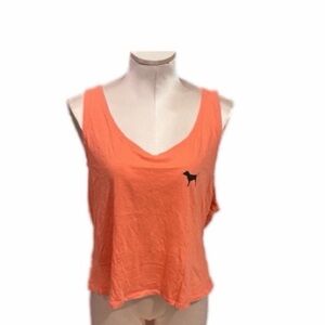 Preloved VS pink Women's Orange Sleeveless Top size L